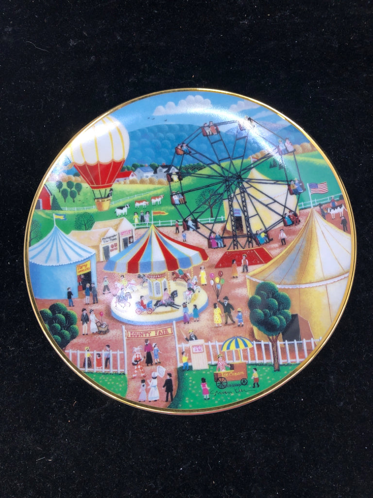 4 AMERICAN FOLK ARK PLATES- STEVEN KLEIN.
