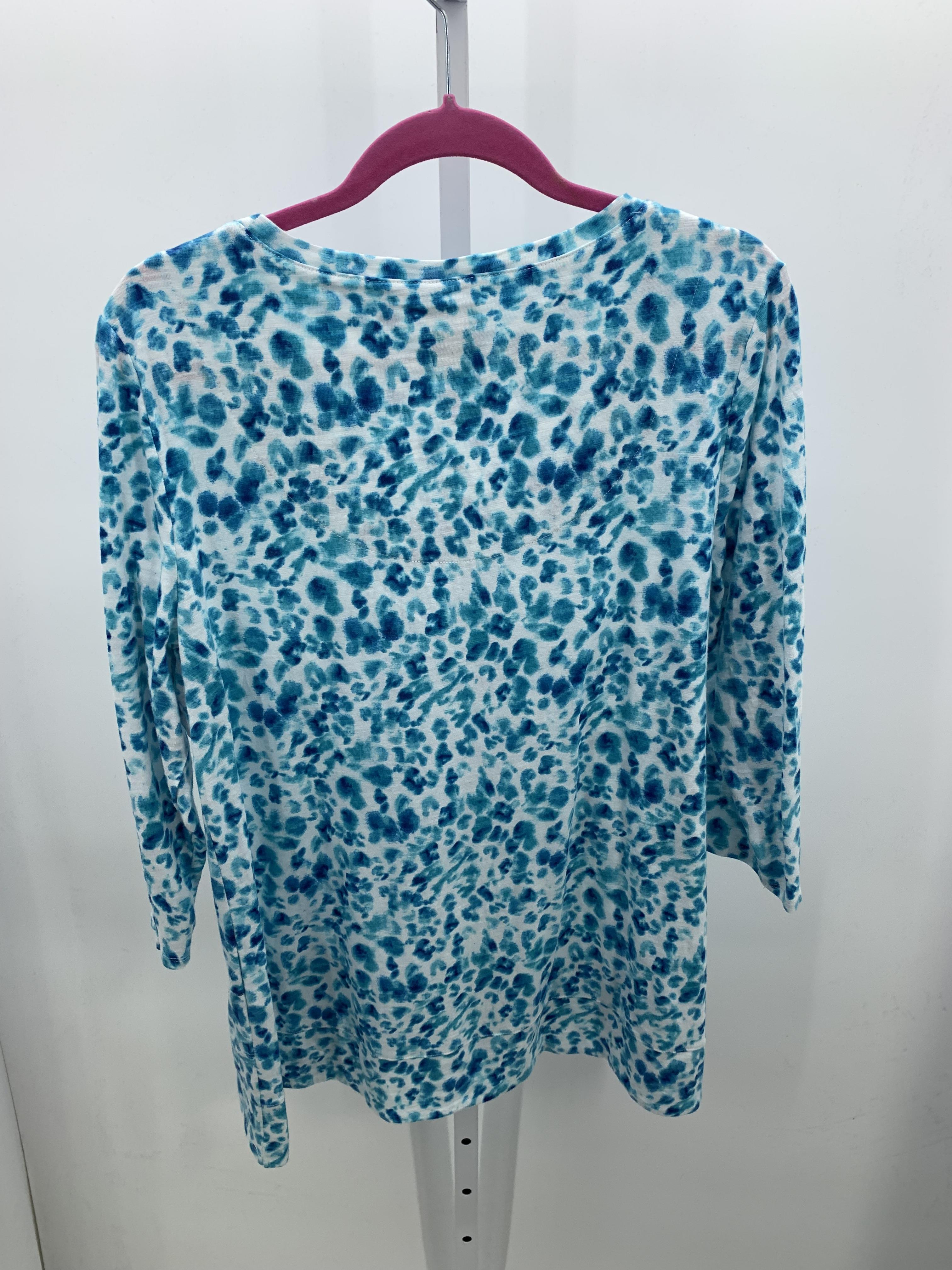 Chico's Size Large Misses 3/4 Sleeve Shirt