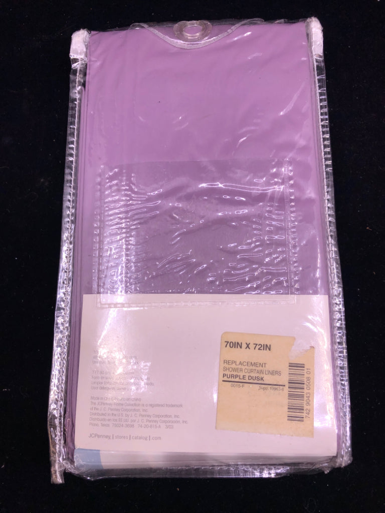 NIP PURPLE SHOWER CURTAIN LINER.