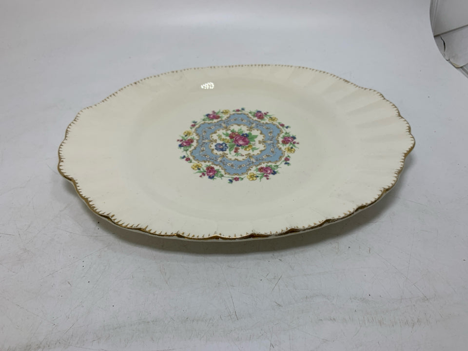 VTG OVAL PLATTER W/ FLOWER DESIGN IN CENTER UNITED UTILITIES CORP.
