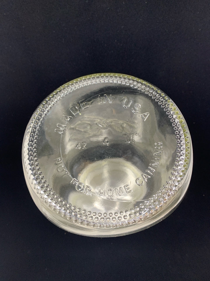 LG MASON JAR BALL CANISTER W/METAL LID.