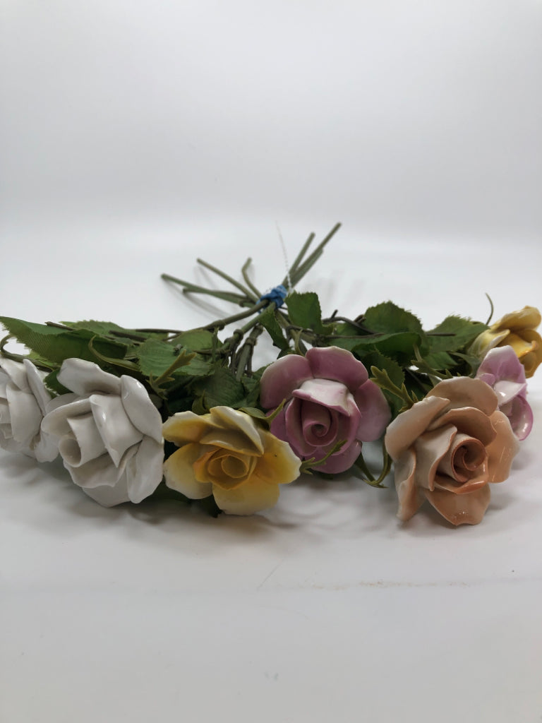 CERAMIC ROSE BOUQUET.