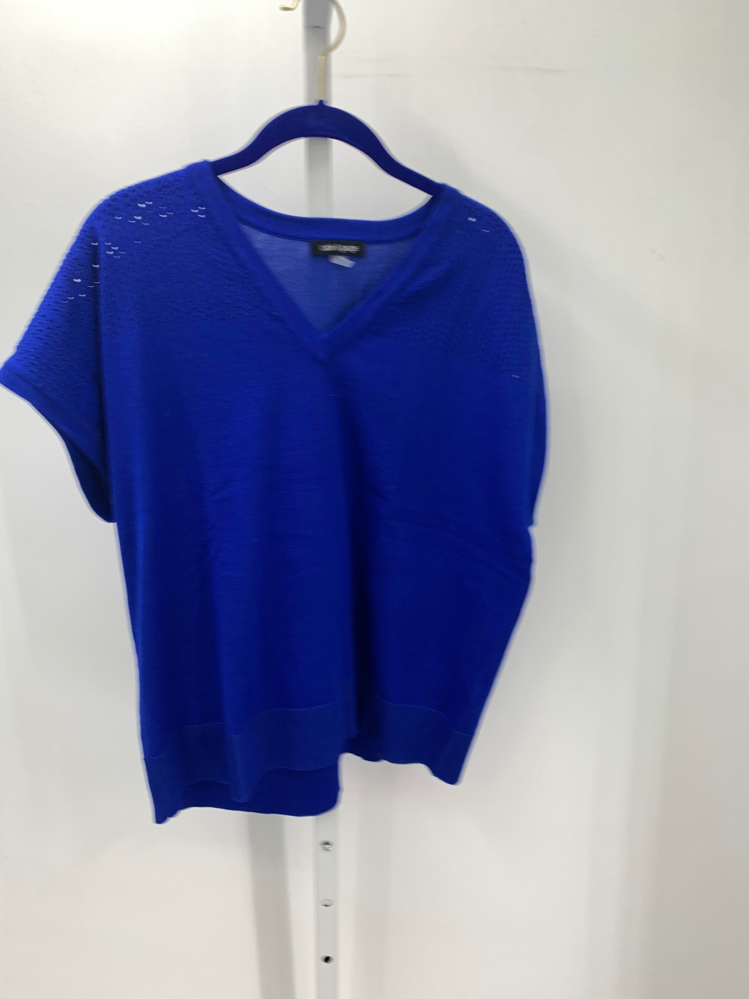 Cable & Gauge Size Large Misses Short Slv Sweater