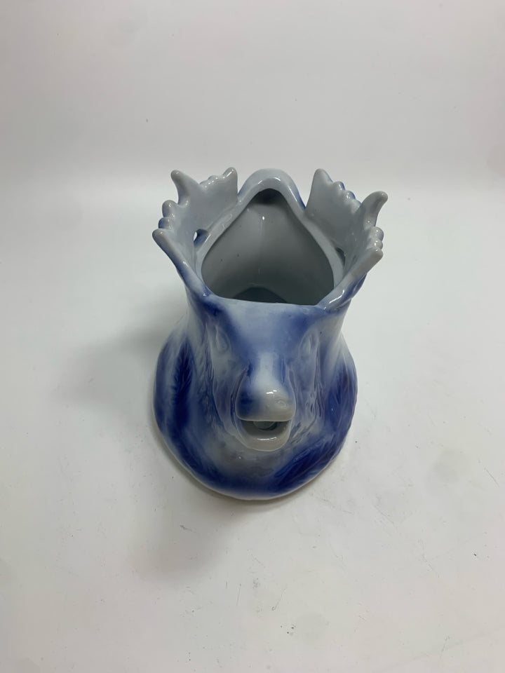 BLUE MOOSE HEAD CREAMER.