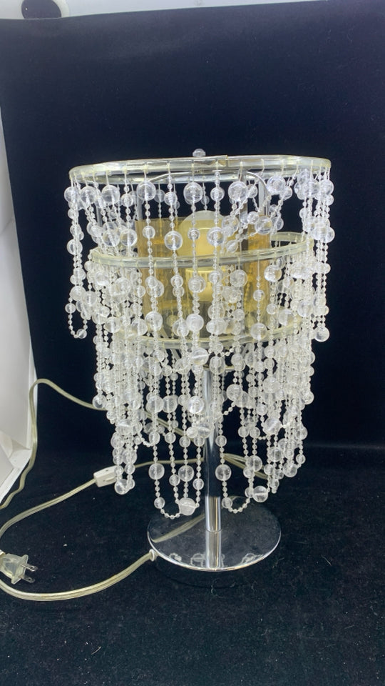 JEWELED SHADE LAMP.
