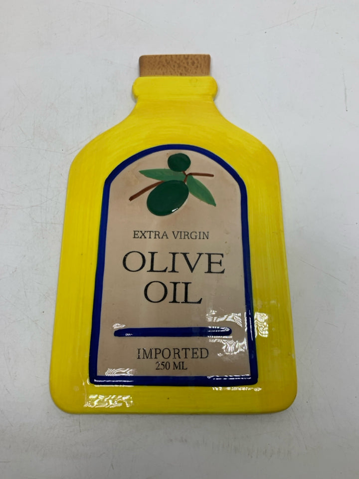 CERAMIC EXTRA VIRGIN OLIVE OIL BOTTLE WALL HANGING.