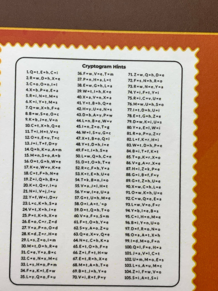 CRYPTOGRAMS PUZZLE BOOK.