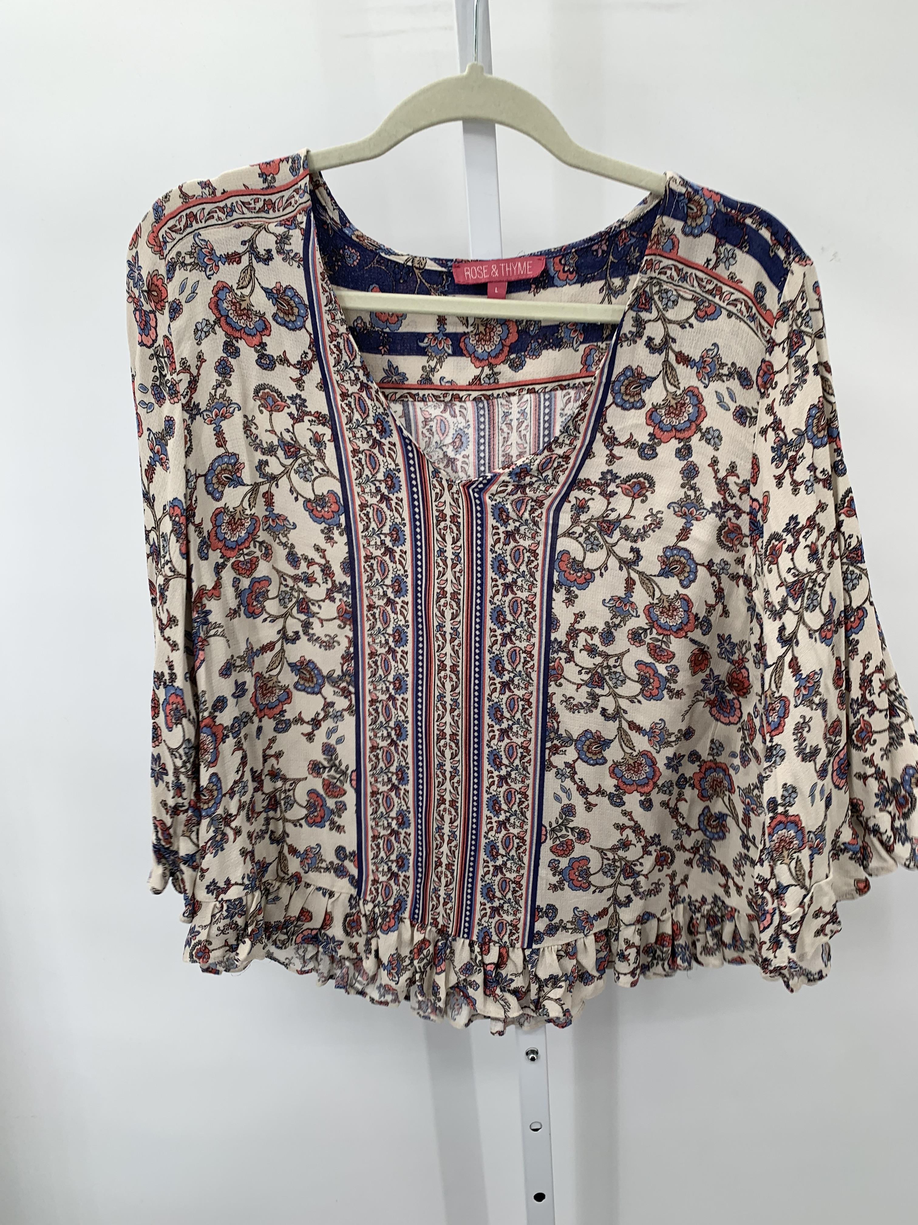 Size Large Misses 3/4 Sleeve Shirt