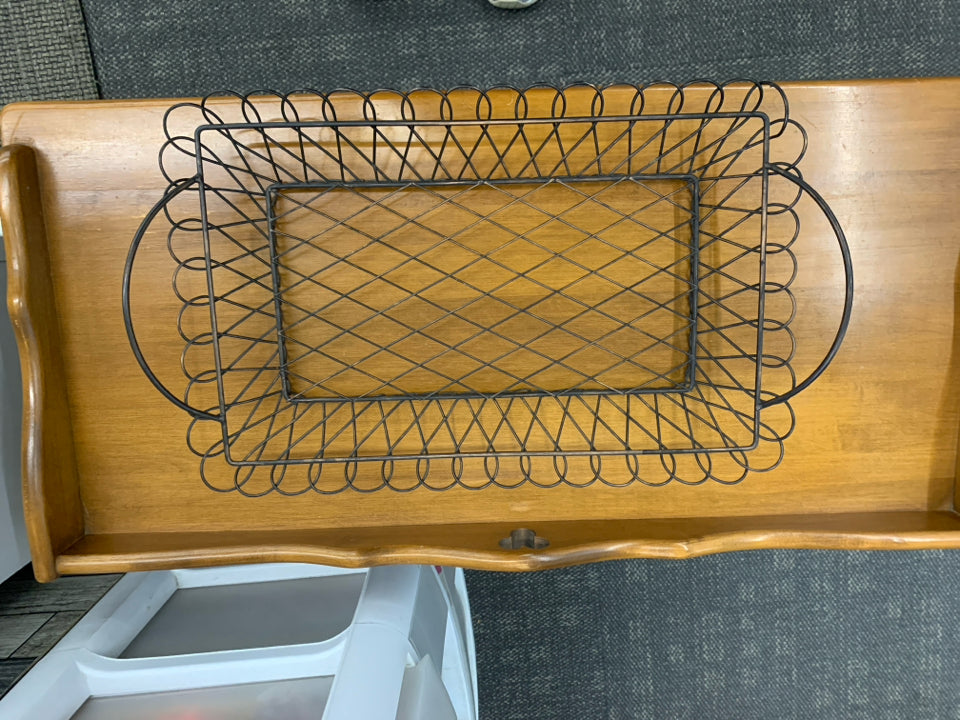 COPPER-BRUSHED METAL TRAY.