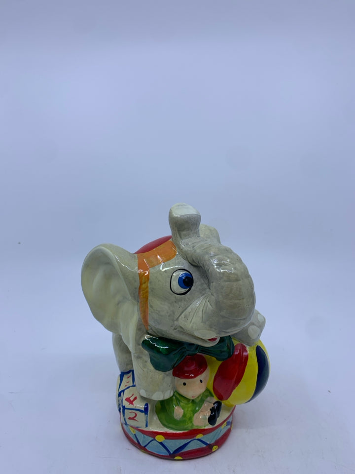 VTG CIRCUS ELEPHANT PIGGY BANK.