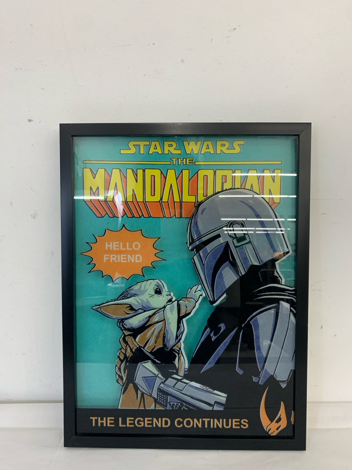 THE MANDALORIAN SHADOW BOX LIKE WALL ARY.