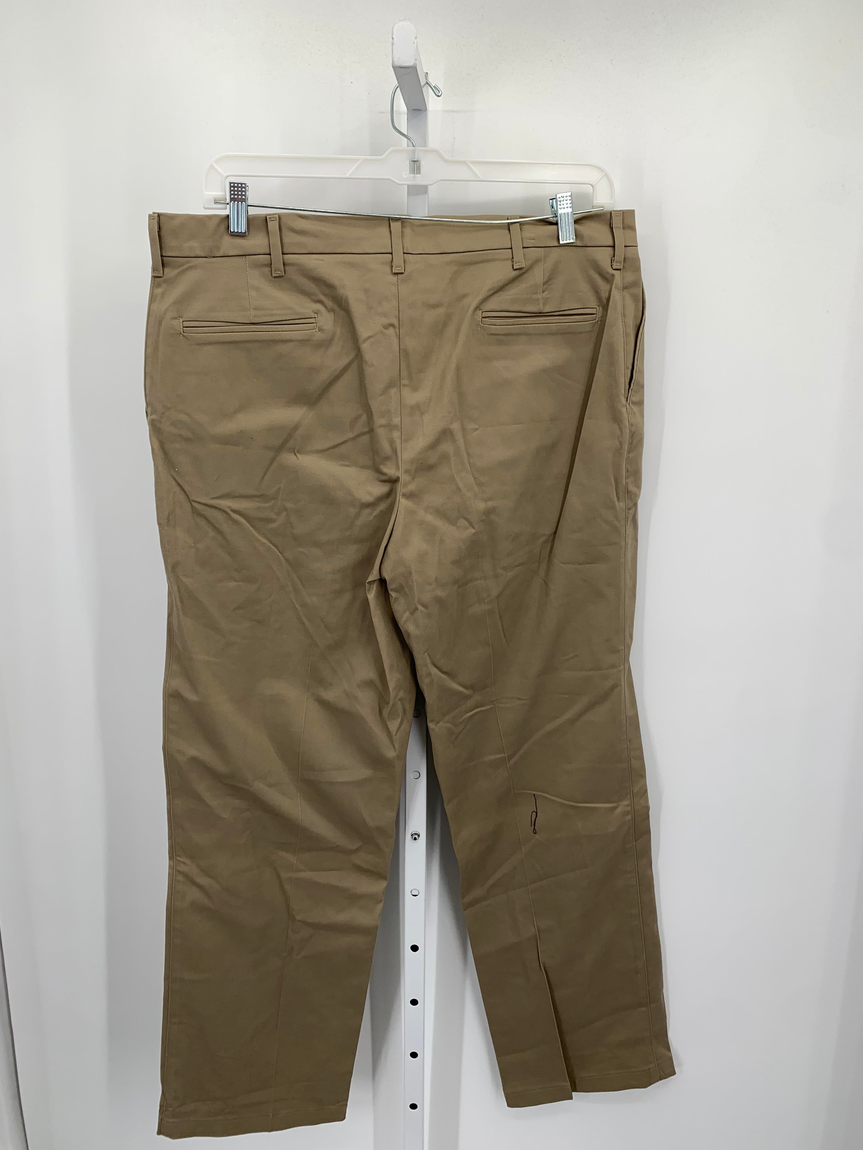 FLAT FRONT PANTS.