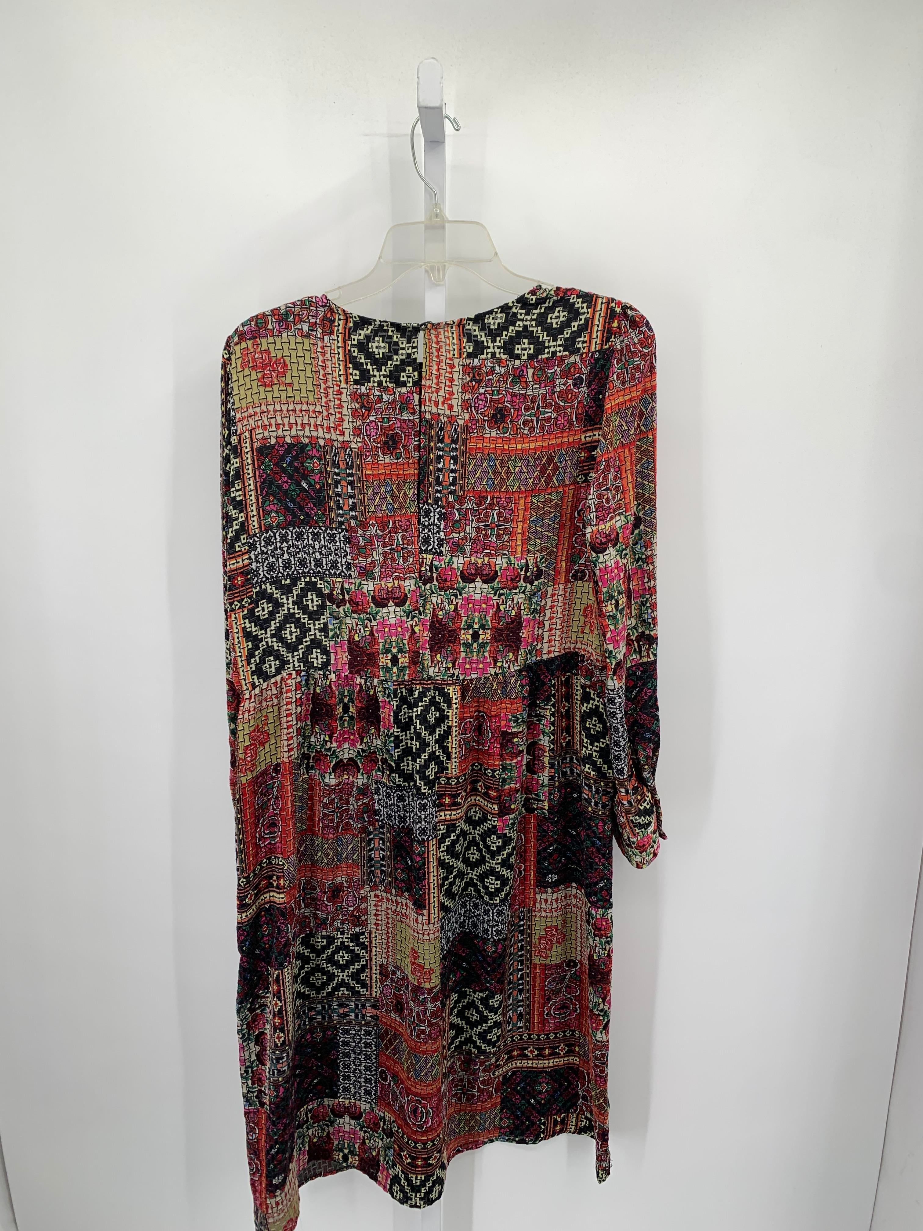 Zara Size Large Misses Long Sleeve Dress