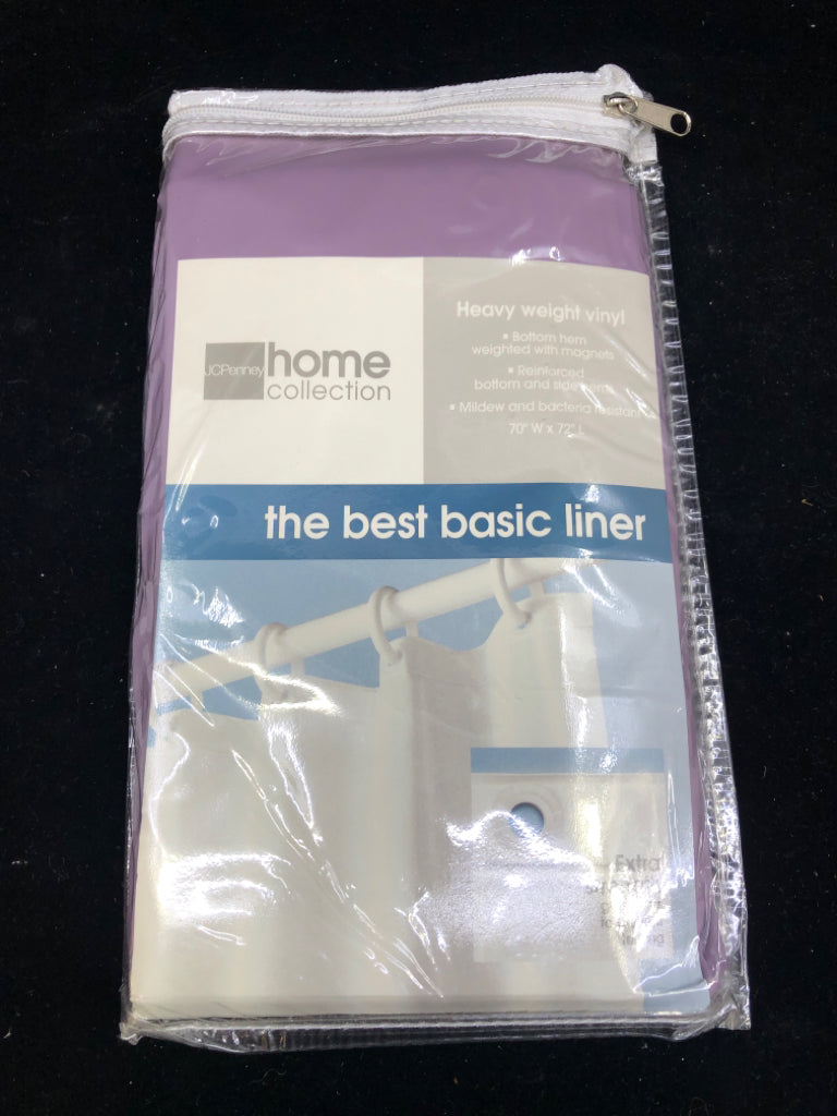 NIP PURPLE SHOWER CURTAIN LINER.