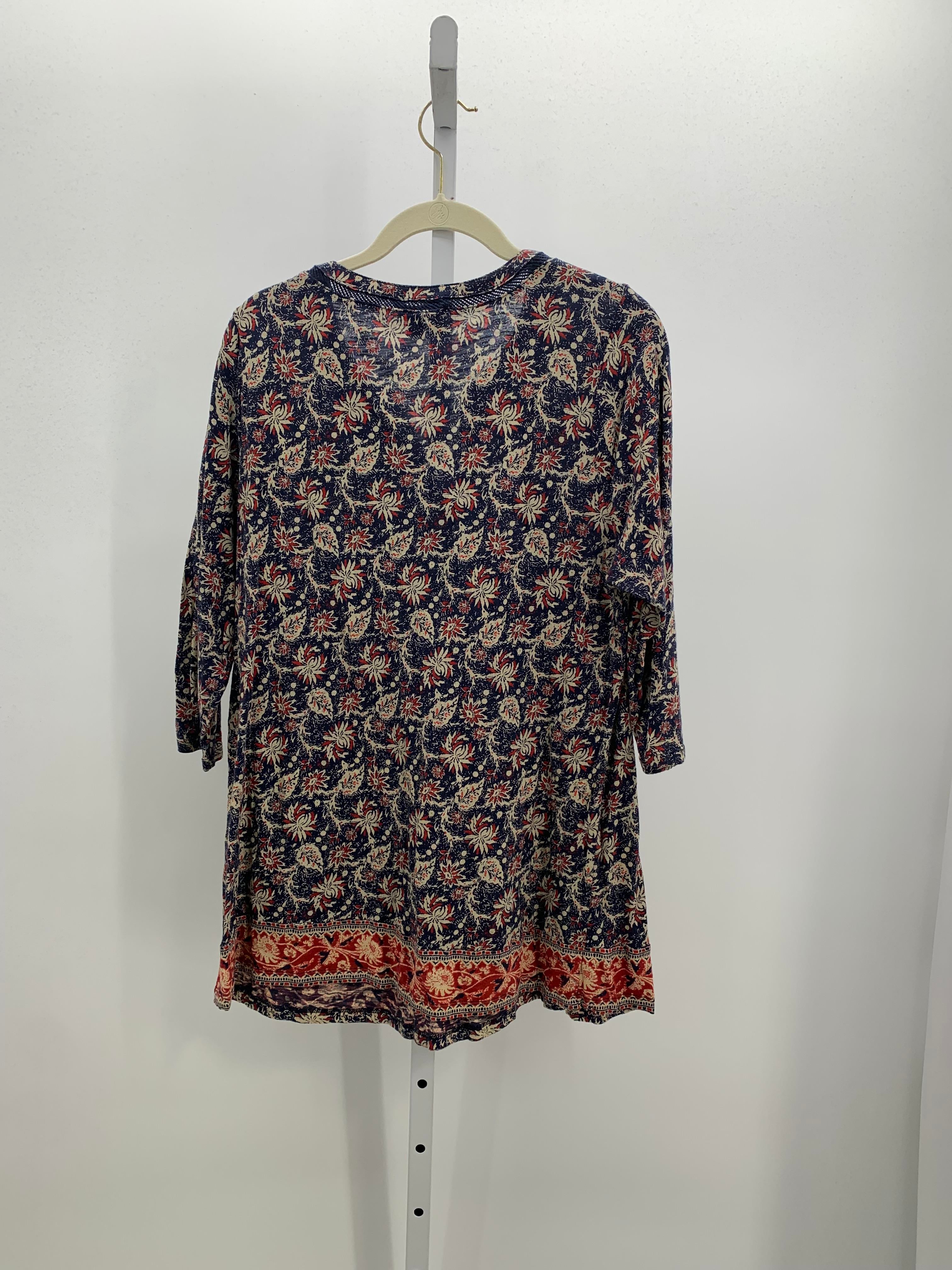 Lucky Brand Size 1X Womens 3/4 Sleeve Shirt
