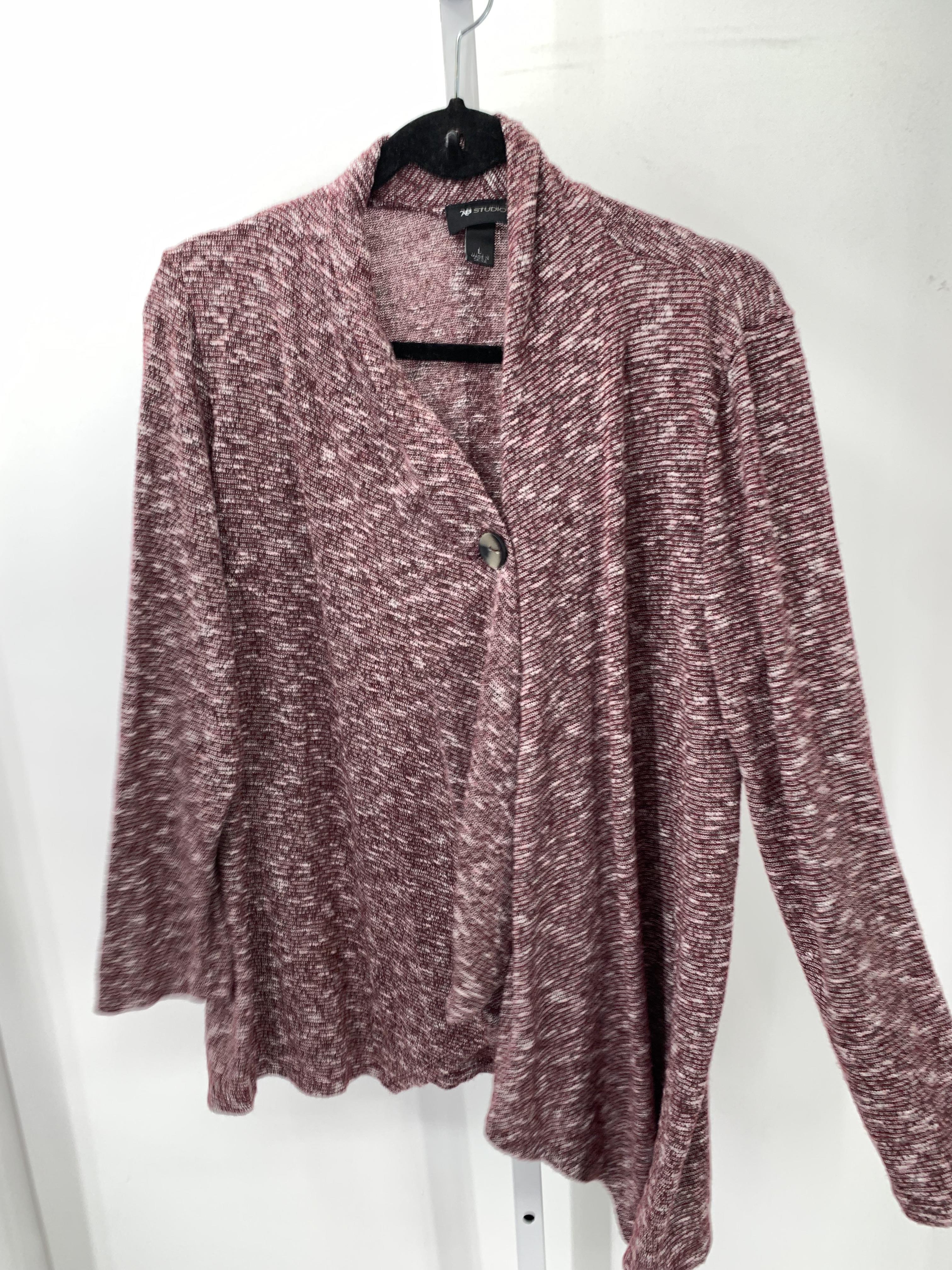 Ab Studio Size Large Misses Long Slv Sweater
