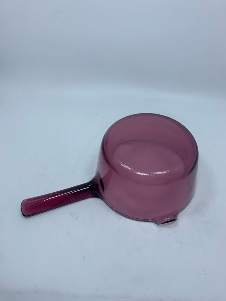 PINK GLASS VISION SAUCEPAN.