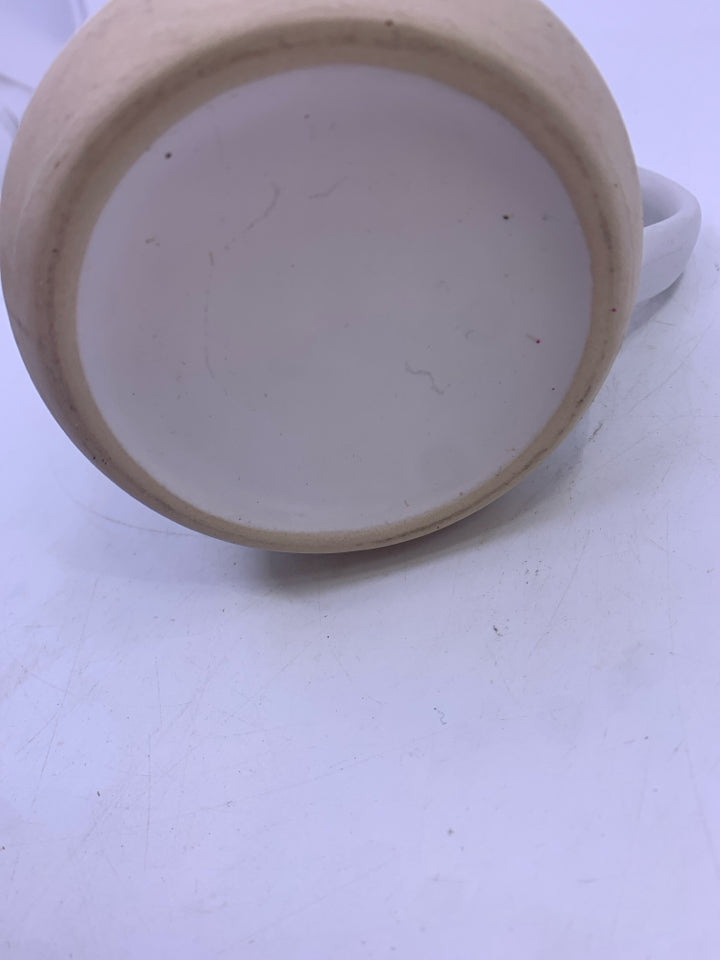 LET ALL -RIBBED MUG W PINK.