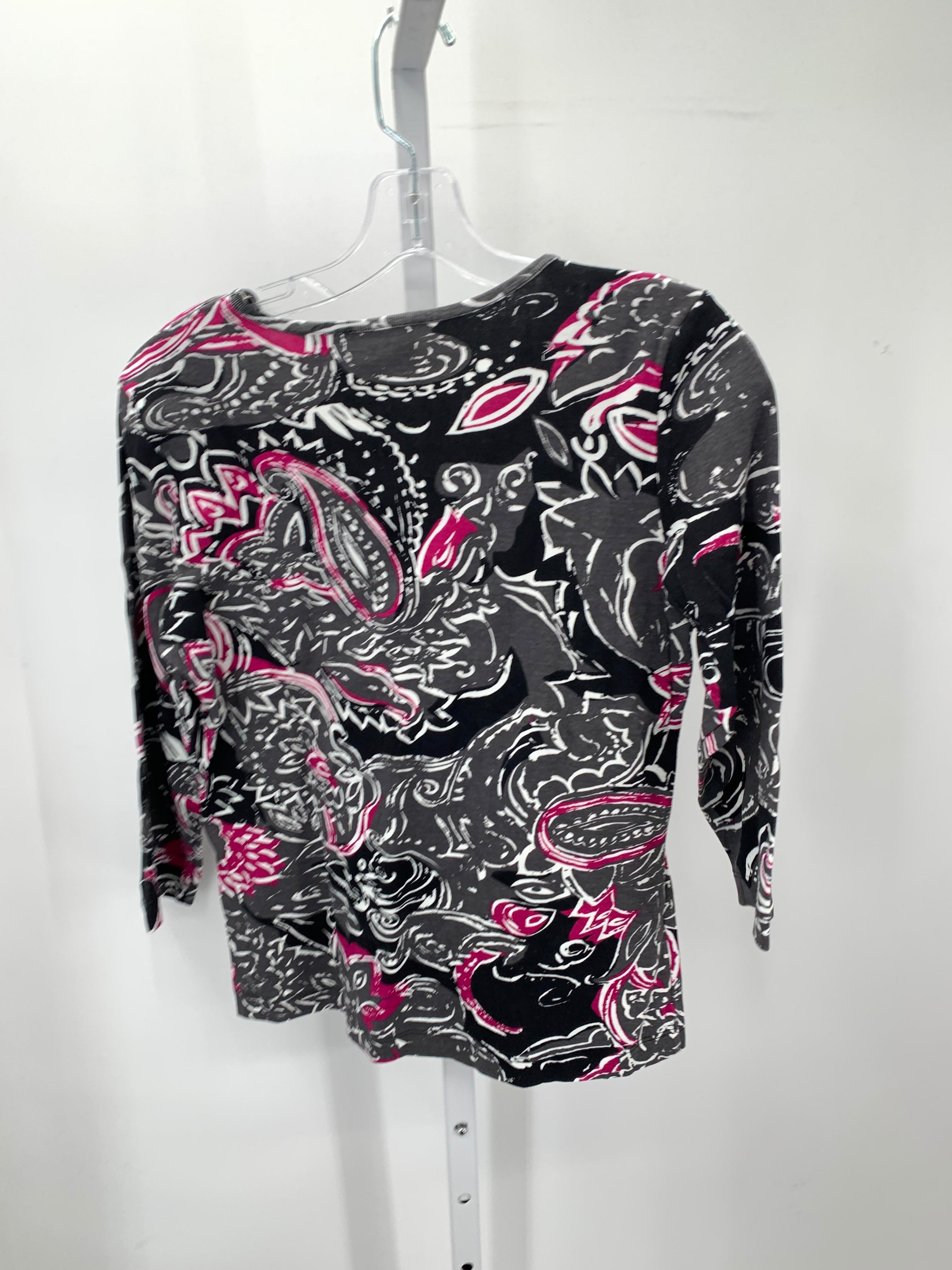 Chico's Size Small Misses 3/4 Sleeve Shirt