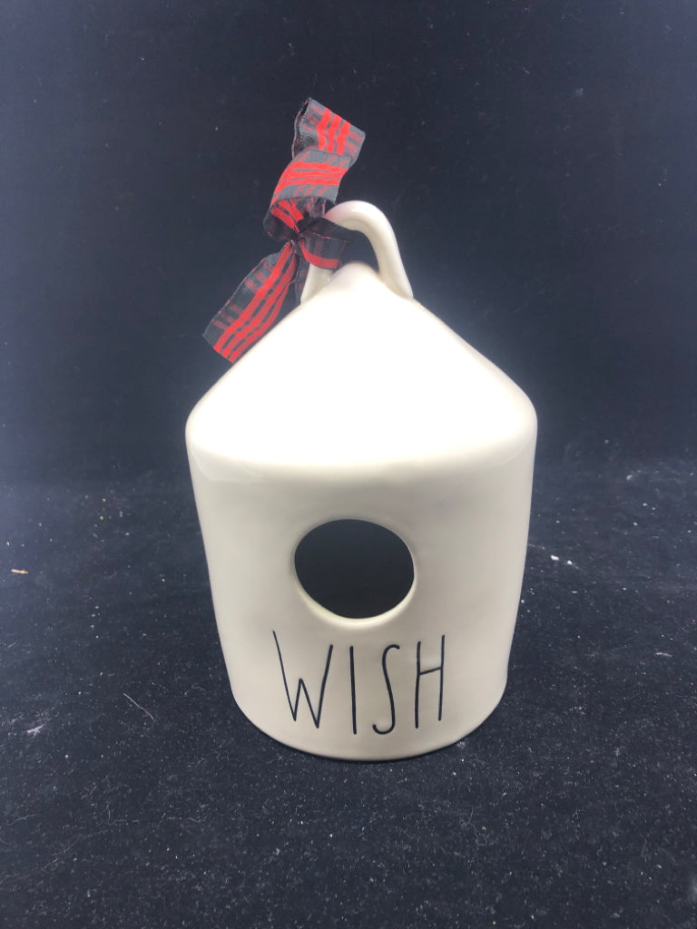 RAE DUNN "WISH" BIRD HOUSE.