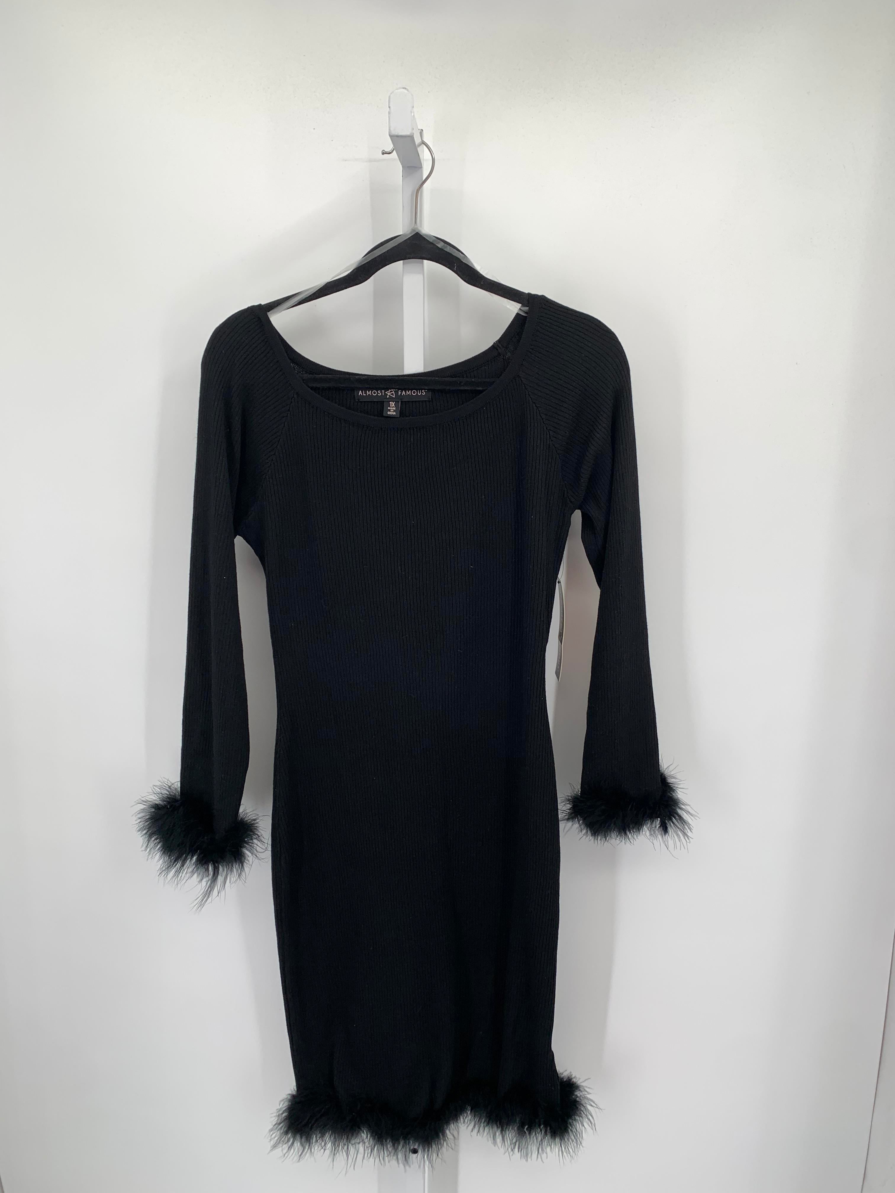 Almost Famous Size 1X Womens Long Sleeve Dress