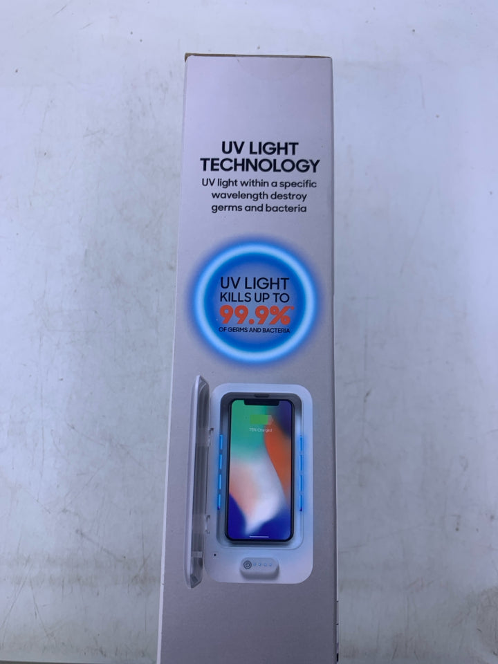 NIB UV-ZONE PHONE SANITIZER.