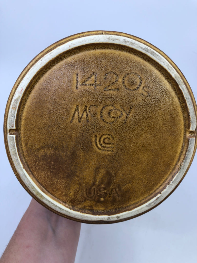VTG LIGHT BROWN CROCK W/ NO LID MCCOY.