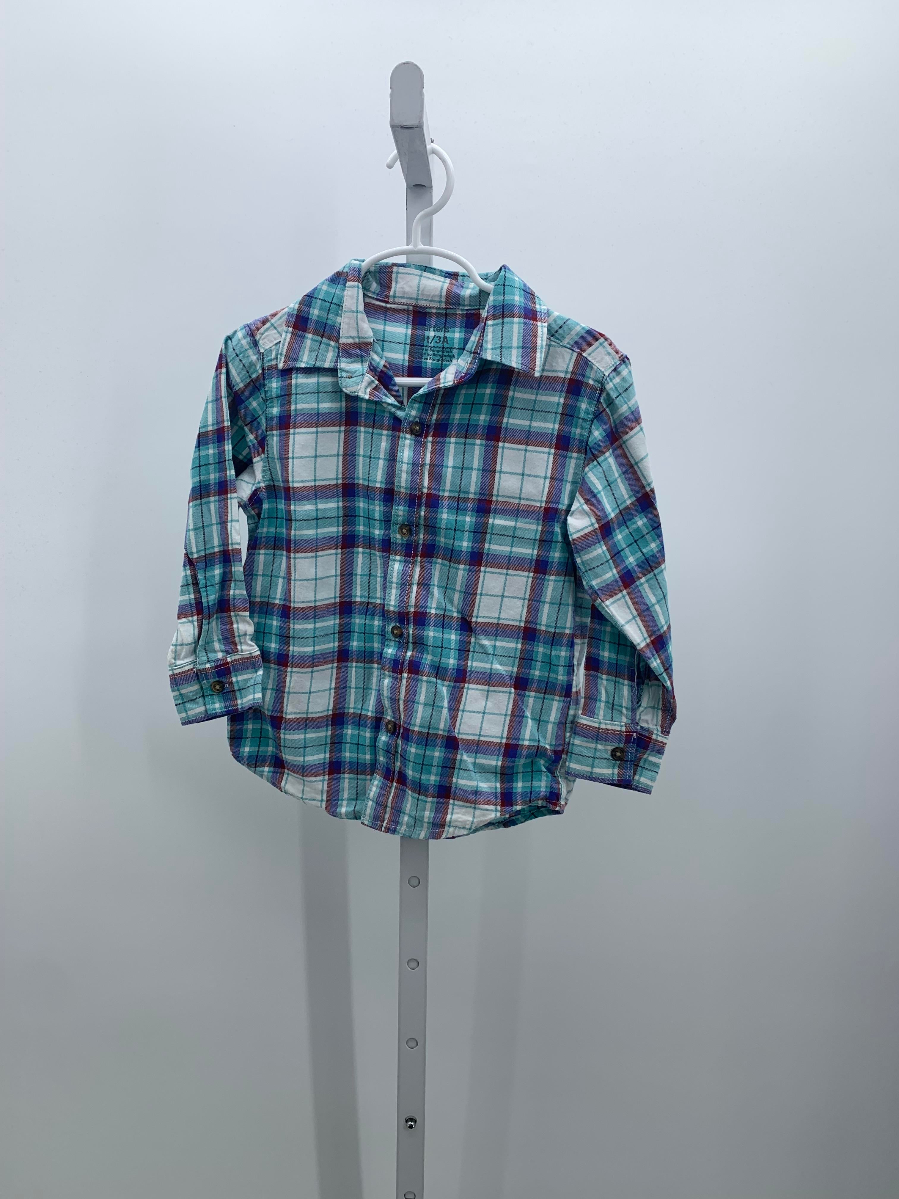 TURQUOISE PLAID BUTTON DOWN