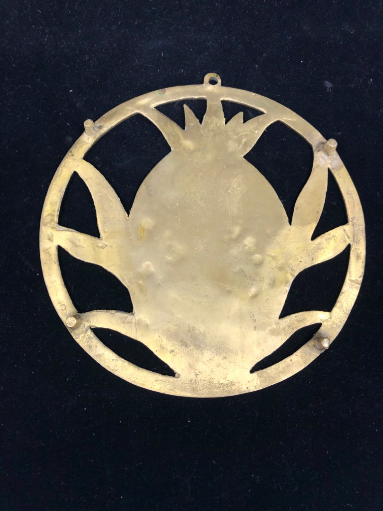 BRASS PINEAPPLE TRIVET.