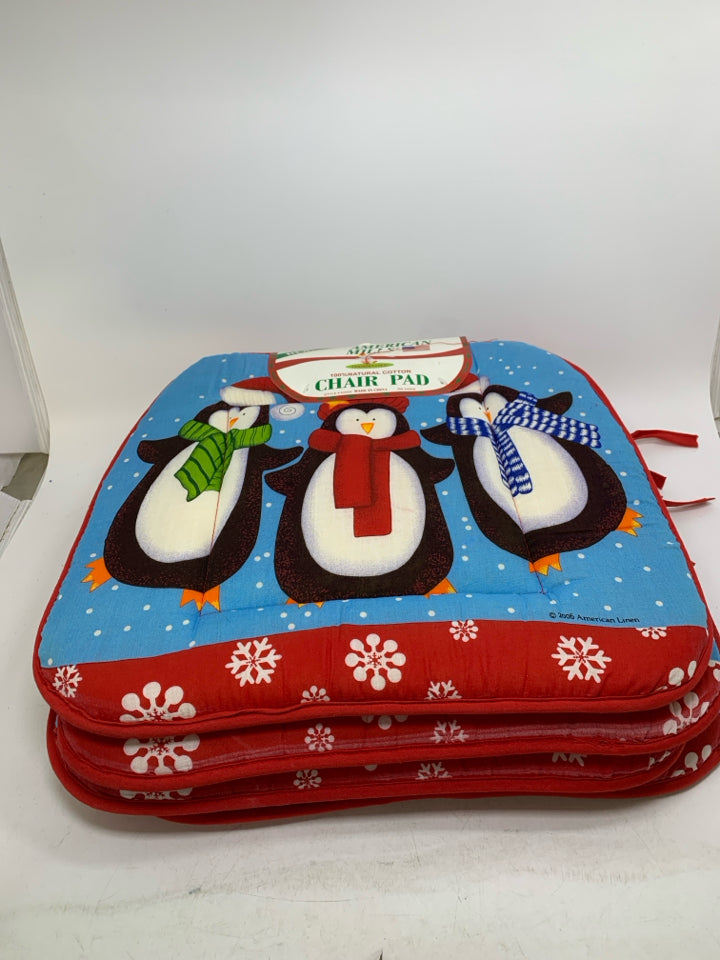 4 NEW PENGUIN CHAIR PADS.
