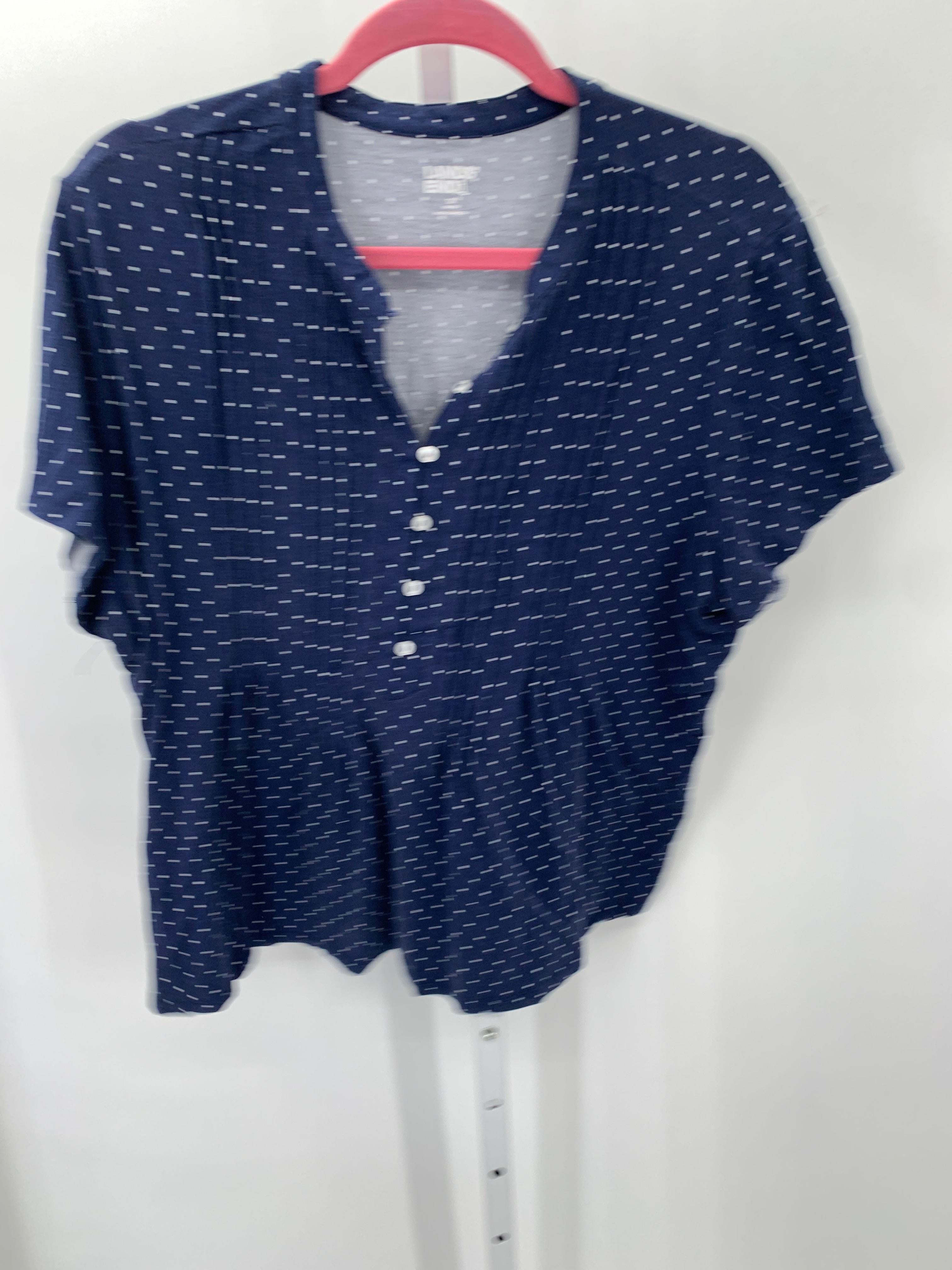 Lands End Size 1X Womens Short Sleeve Shirt