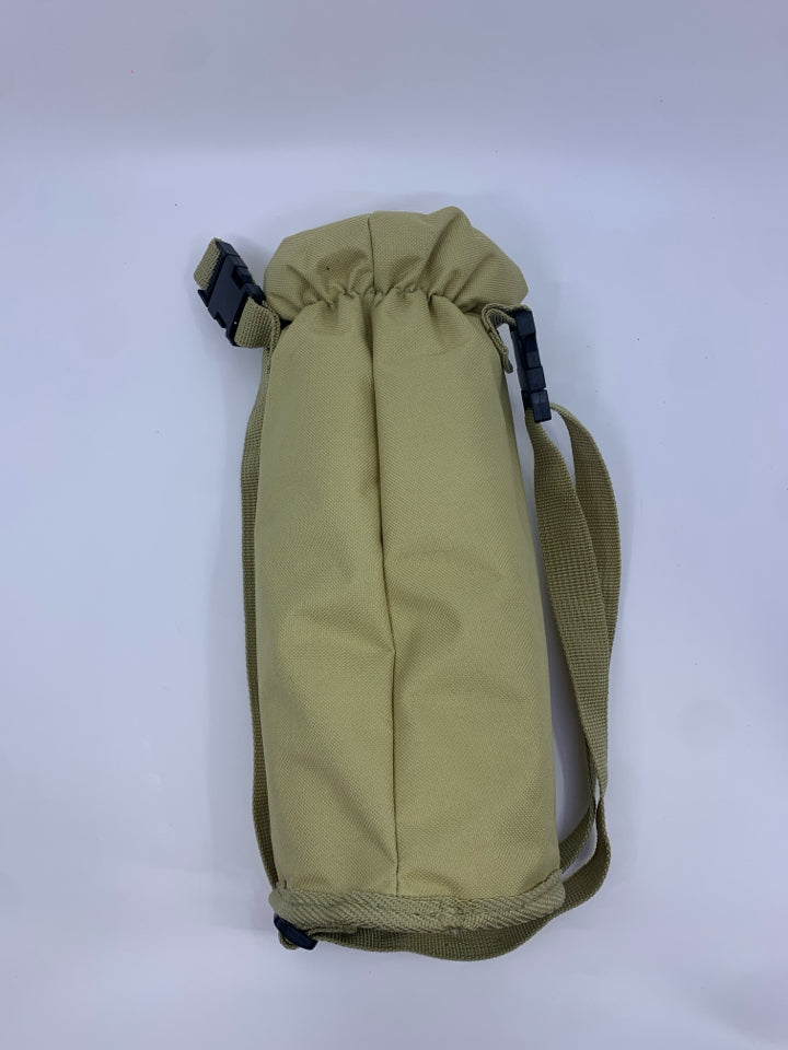 TAN WINE COOLER BAG W/ STRAP.