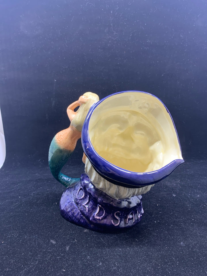 VTG OLD SALT MAN AND MERMAID TOBY PITCHER.