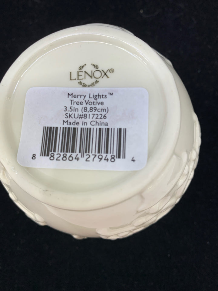 NIB LENOX MERRY TREE VOTIVE HOLDER.