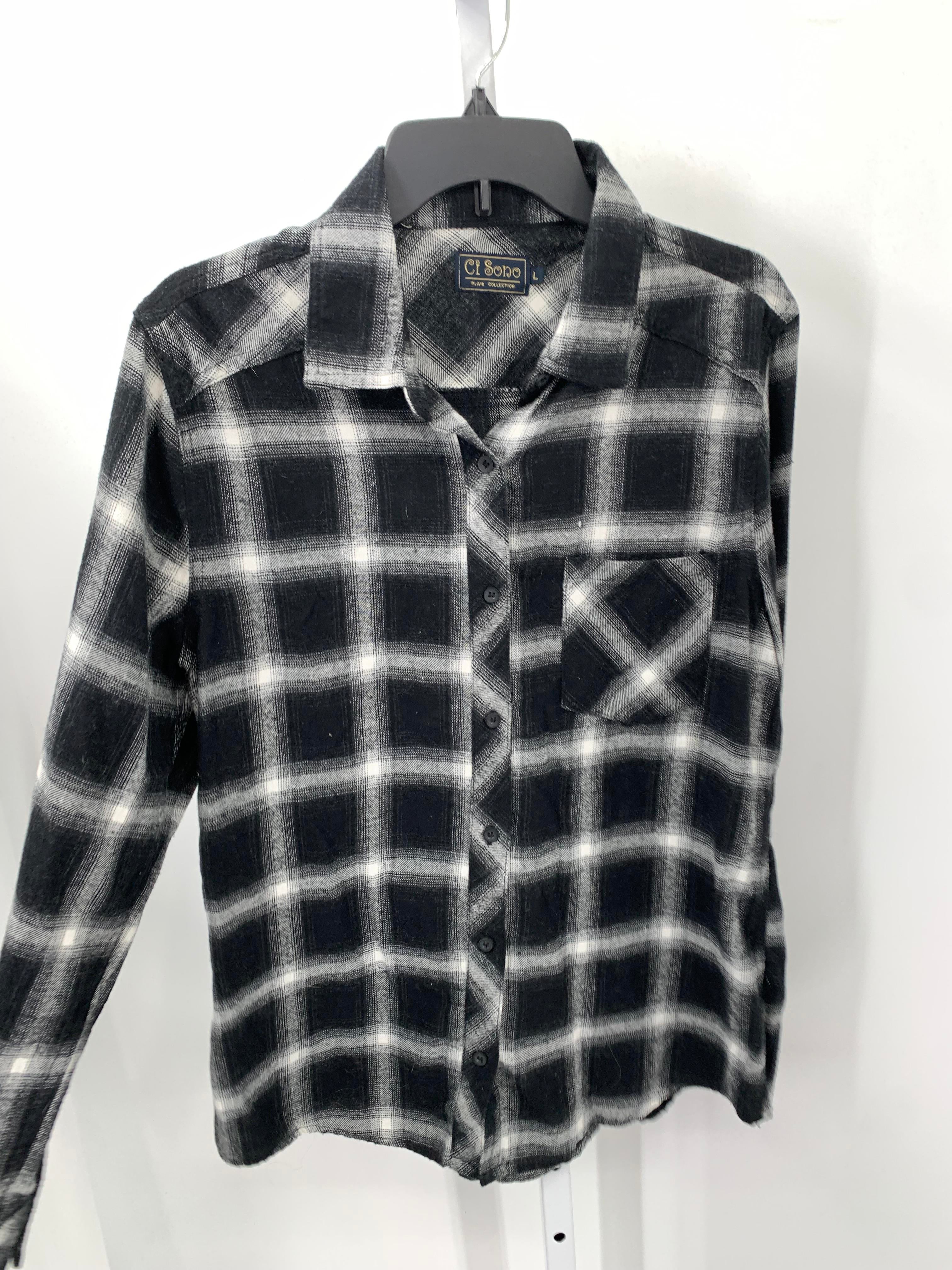 PLAID BTN DOWN
