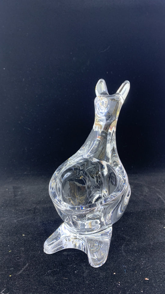 GLASS KANGAROO PLANTER.