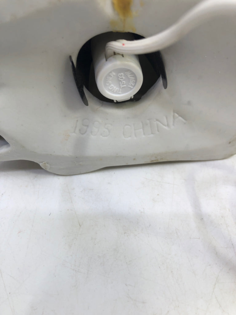 CERAMIC VILLAGE HOME "STABLE" W/ ANIMALS.