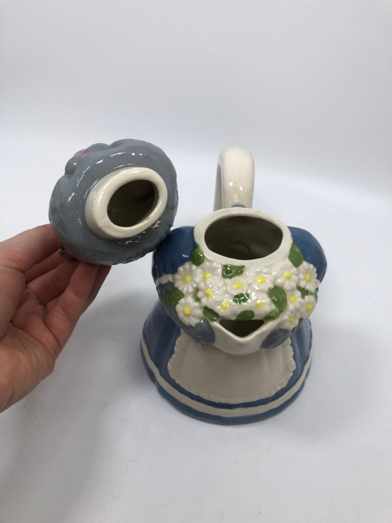 CERAMIC BUNNY TEAPOT.