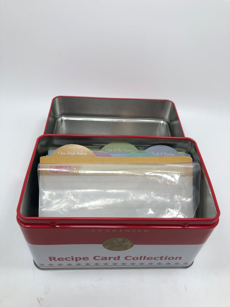 NWT CAMPBELLS RECIPE CARD COLLECTION TIN.