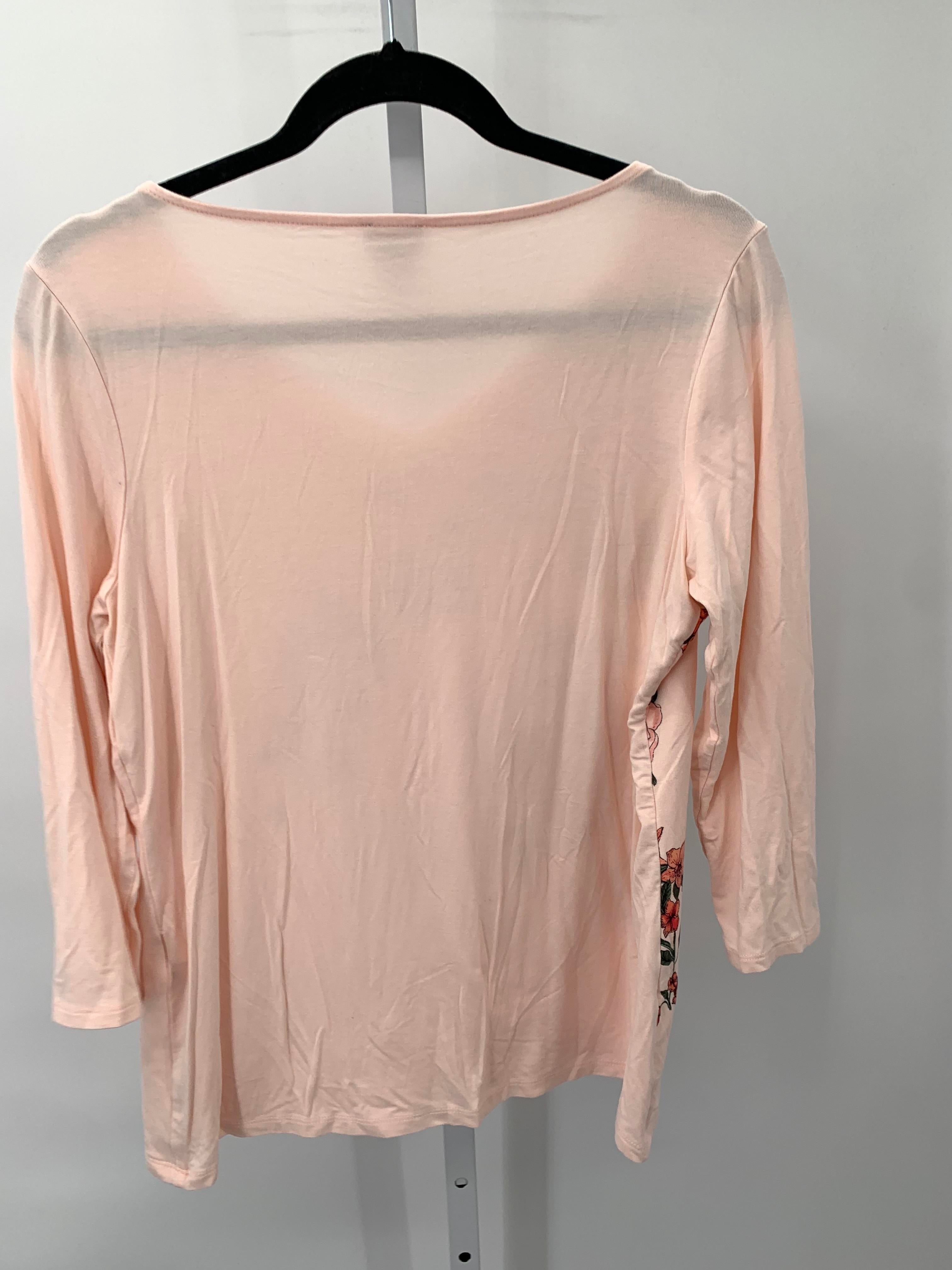 Chico's Size Medium Misses 3/4 Sleeve Shirt