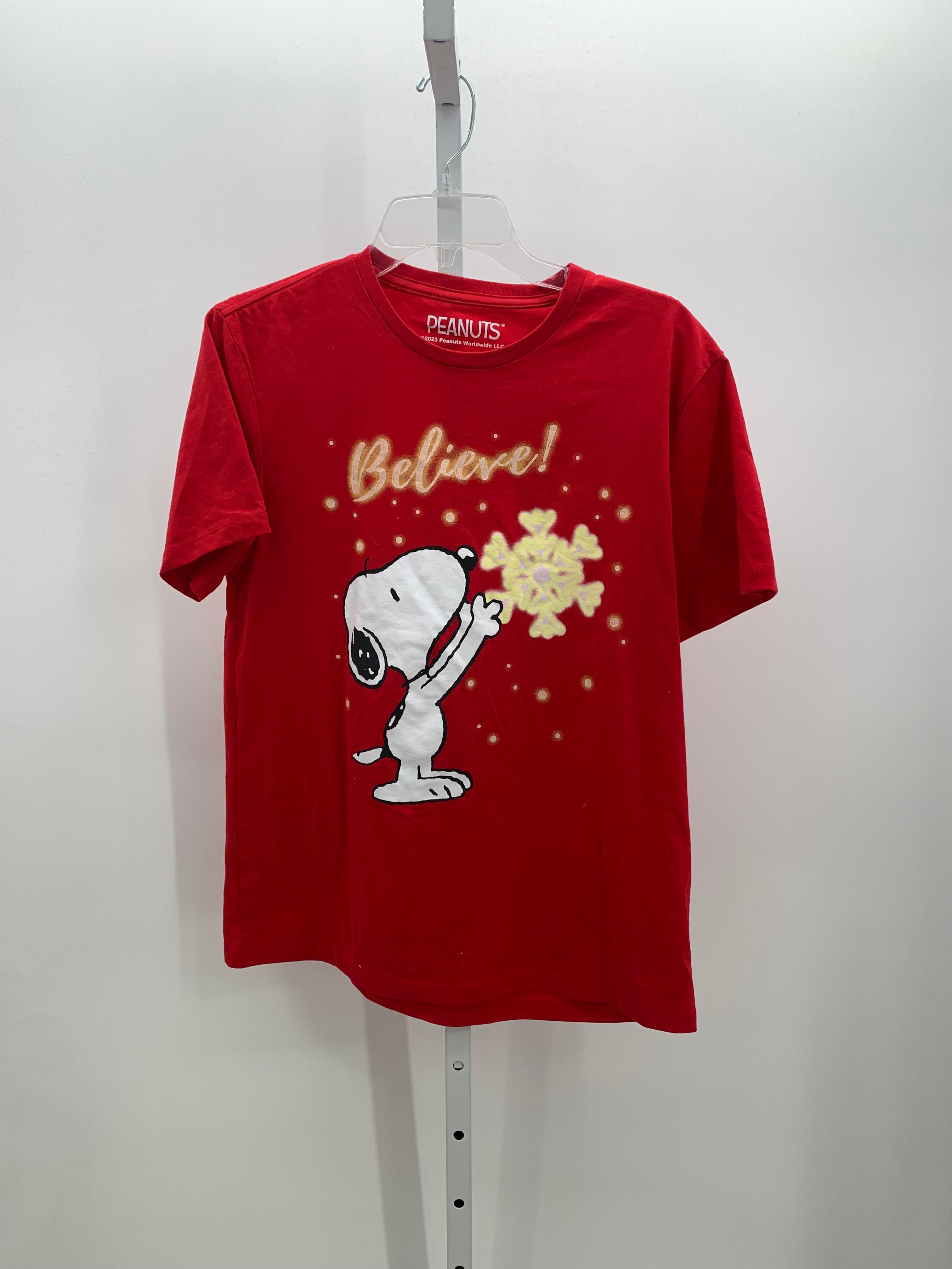 SHORT SLV SHIRT SNOOPY BELIEVE