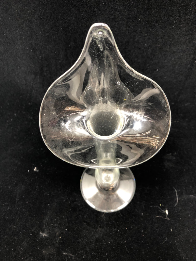 JACK IN THE PULPIT FLOWER GLASS VASE.