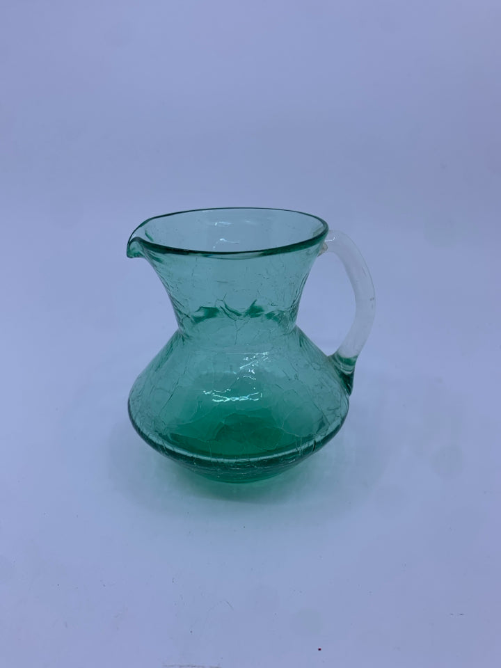 CRACKLE GREEN JUG.