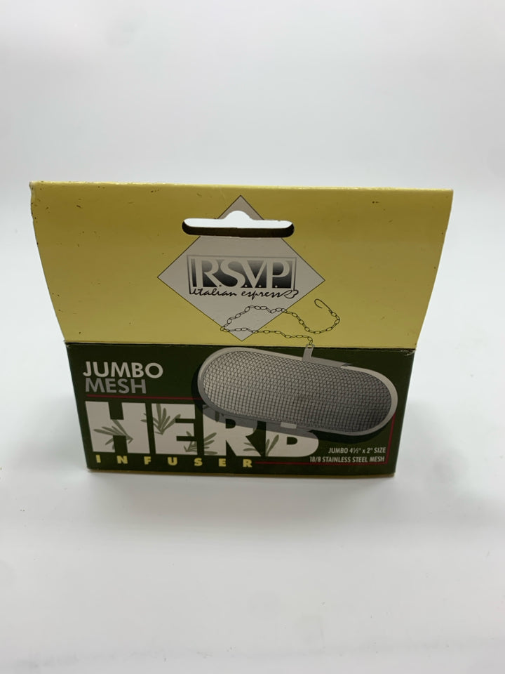 NIB JUMBO MESH HERB INFUSER.