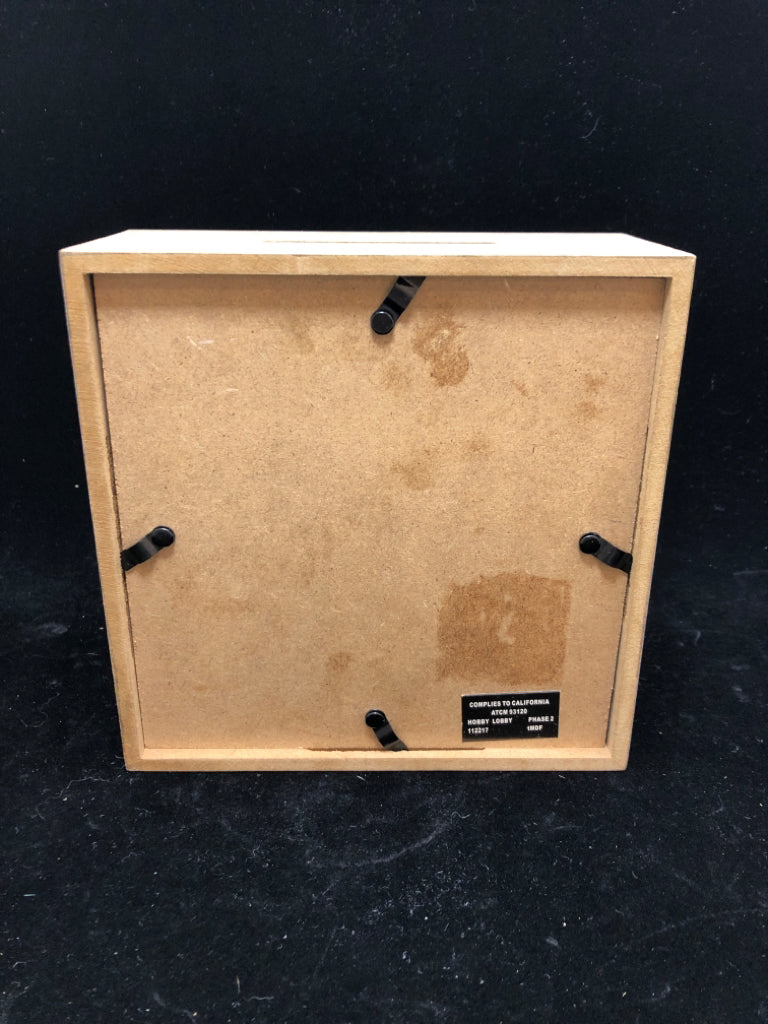 BE THE CHANGE WOOD SHADOWBOX.