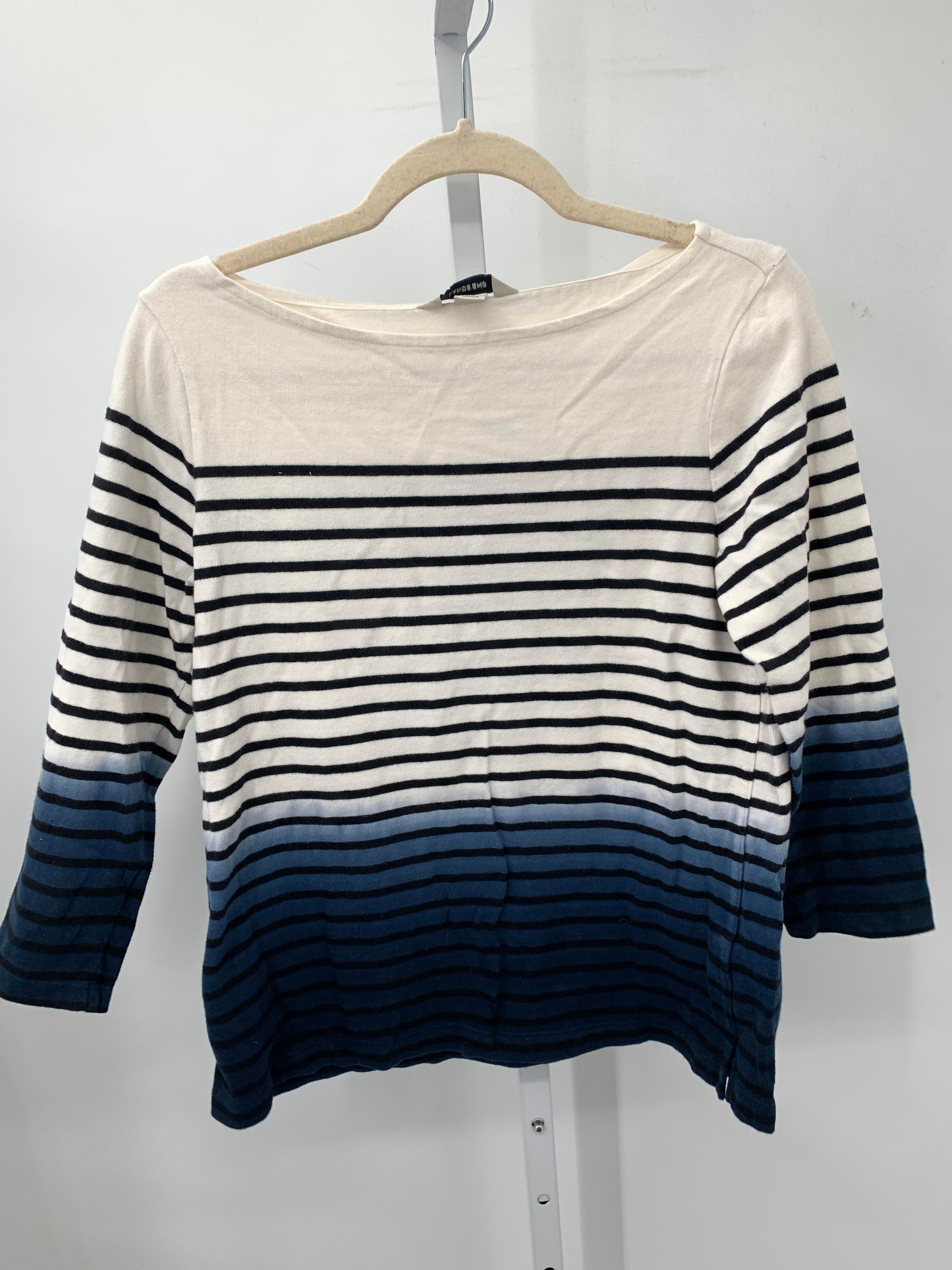 Lands End Size Small Misses 3/4 Sleeve Shirt