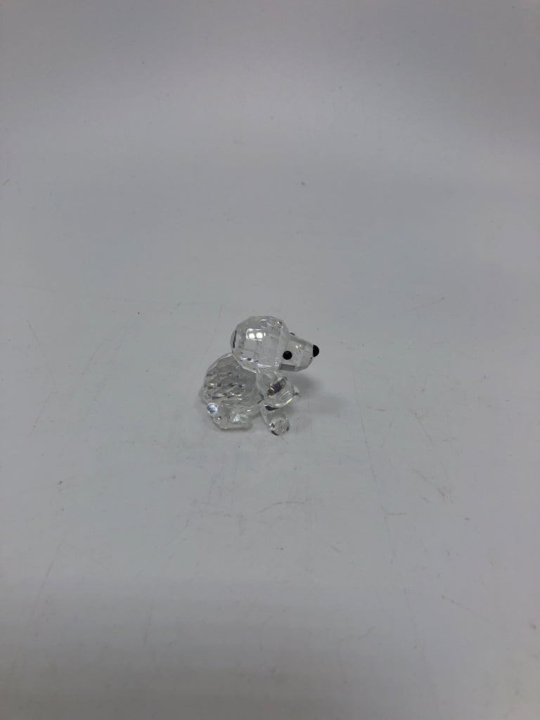SWAROVSKI CRYSTAL POODLE FIGURINE.