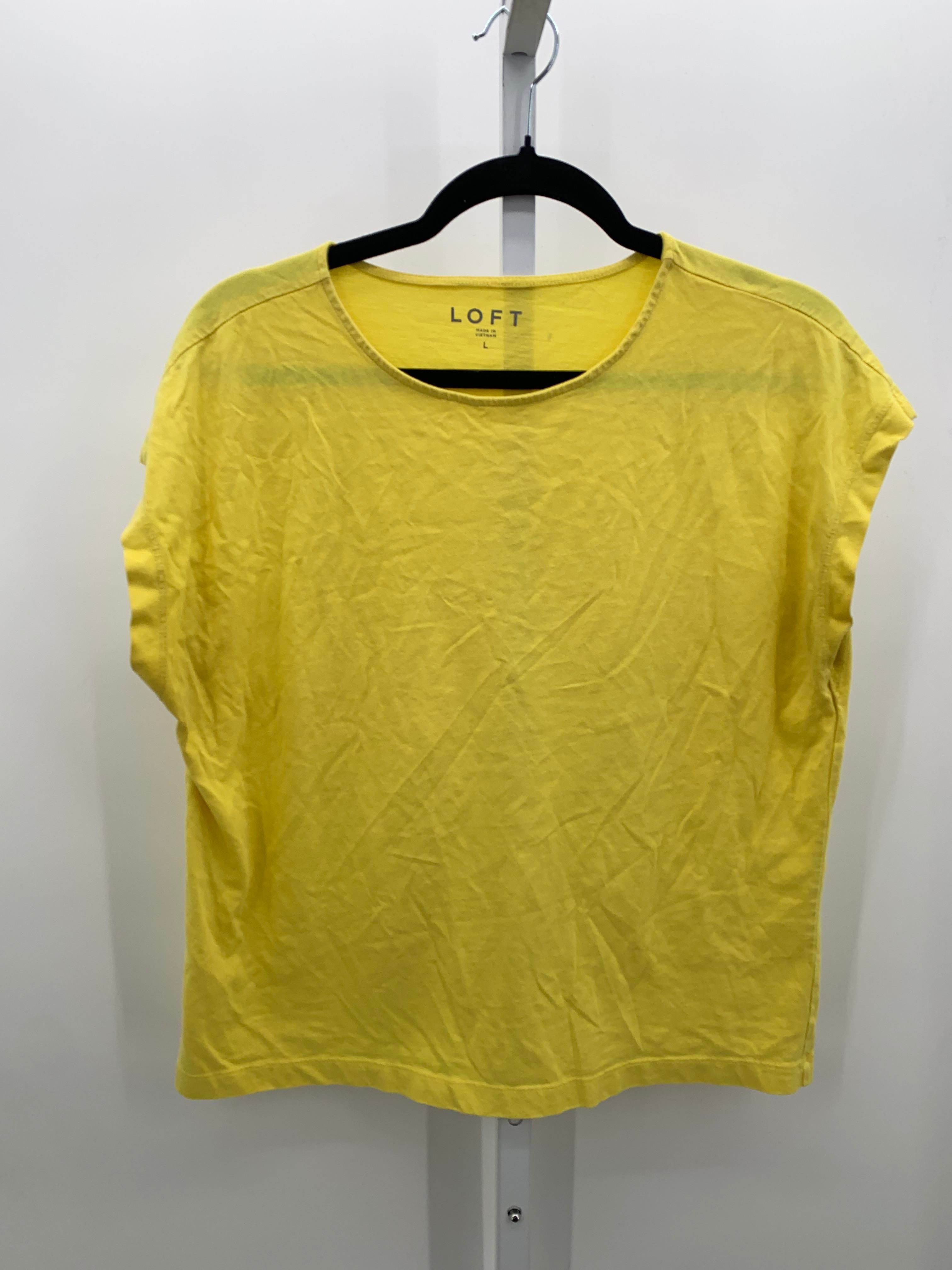 Loft Size Large Misses Short Sleeve Shirt