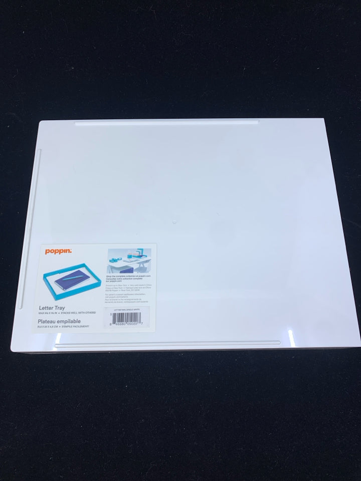 WHITE LETTER TRAY.