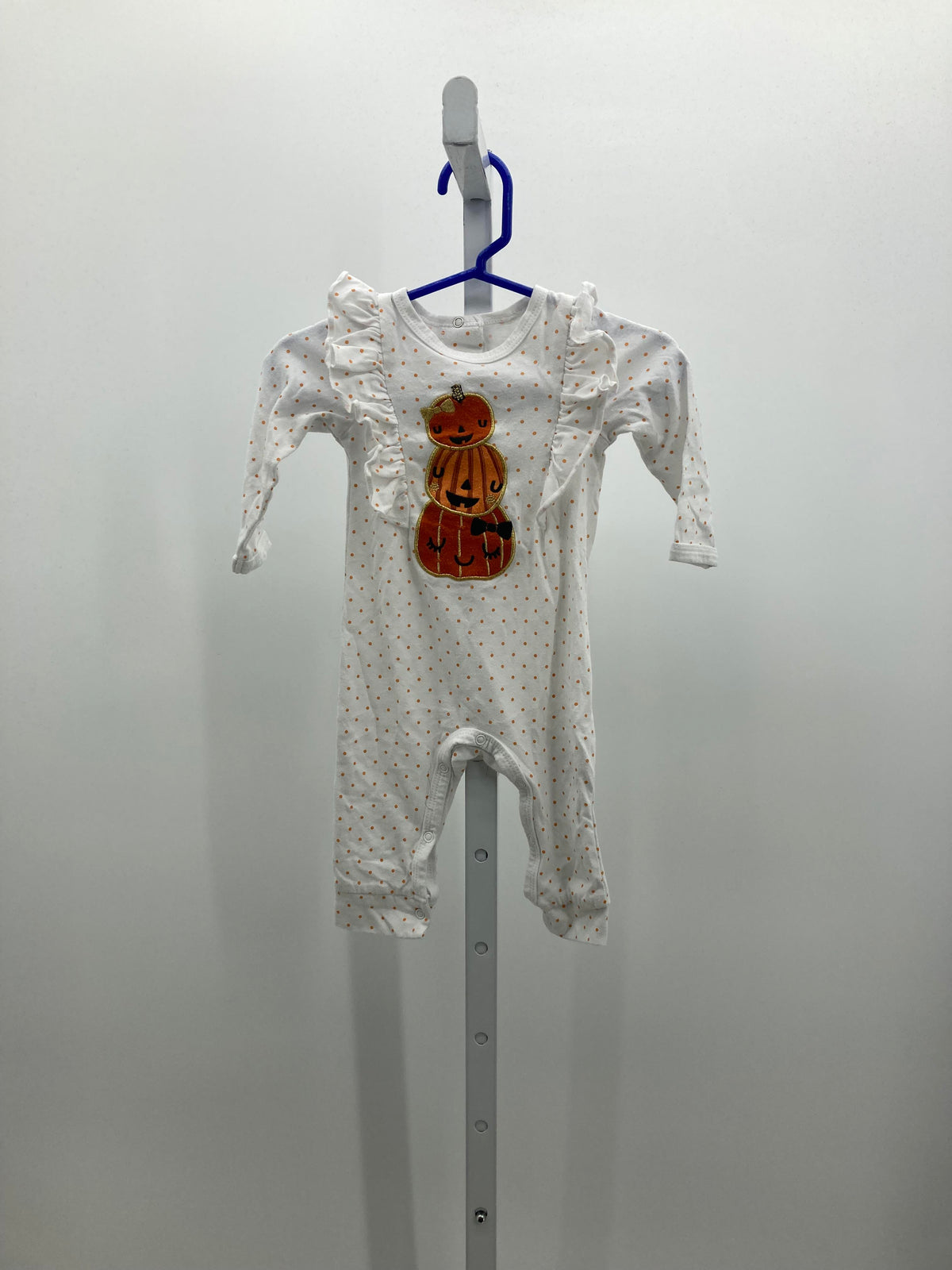 LOGN SLV ROMPER JACK O'LANTERN